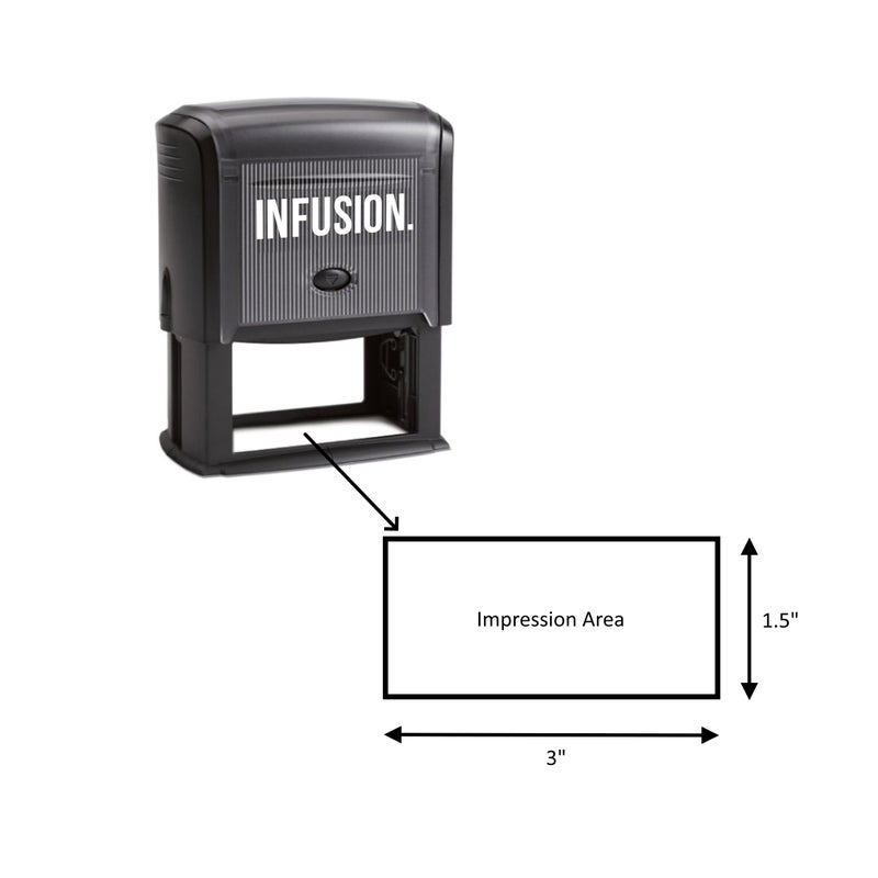 Infusion Ecommerce Self-Inking Box Stamps, Handle with Care - Glass (Red)
